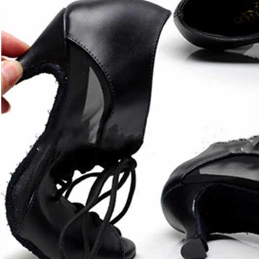 Title 8, Zapatos de baile latino para mujer, tacón medio...