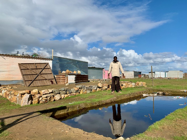 Viziyalo Madola dug a swimming pool in his shack’s backyard in the Zwelitsha informal settlement in Cape Town.