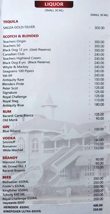 Fiesta - Celebrations Resort menu 