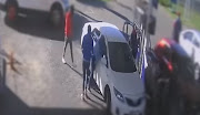 CCTV footage from a Johannesburg petrol station shows the alleged 