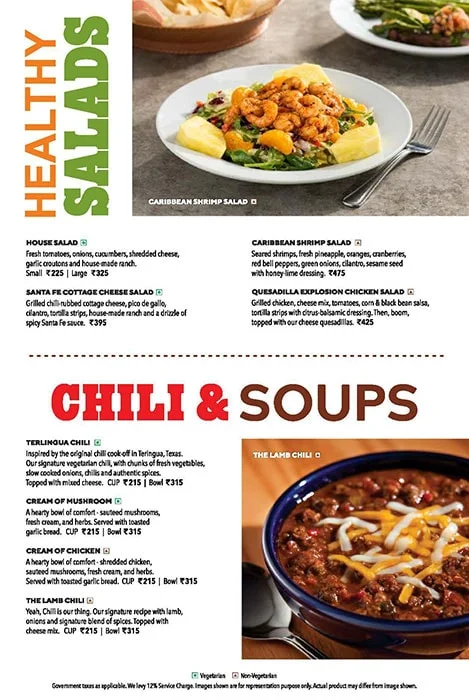 Chili's menu 