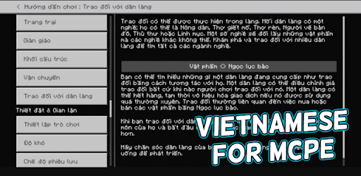 Vietnamese Language for MCPE