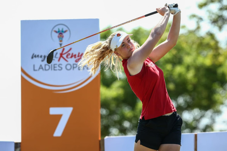 Julia Engstrom in action at the PGA Vipingo Ridge Baobab course.