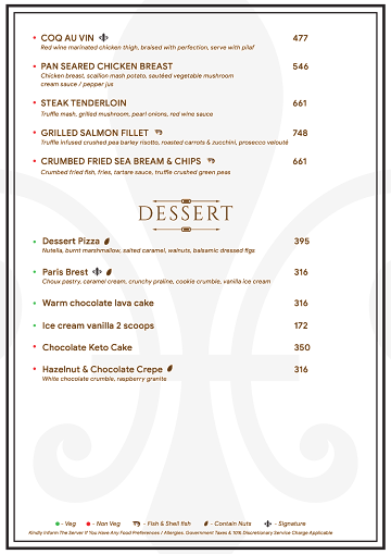 Cafe Noir menu 