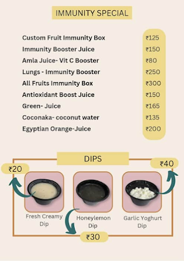 Falhari - A Fruitful Habit menu 