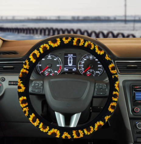 Title 3, Sunflower Steering Wheel Cover Anti-slip Foreig...