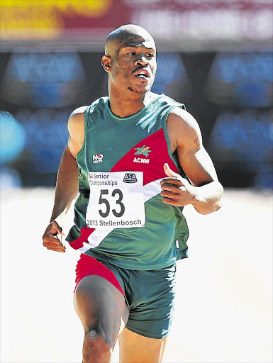 NEED FOR SPEED: Simon Magakwe, SA's only sub-10 club member, hopes to show Usain Bolt a clean pair of heels