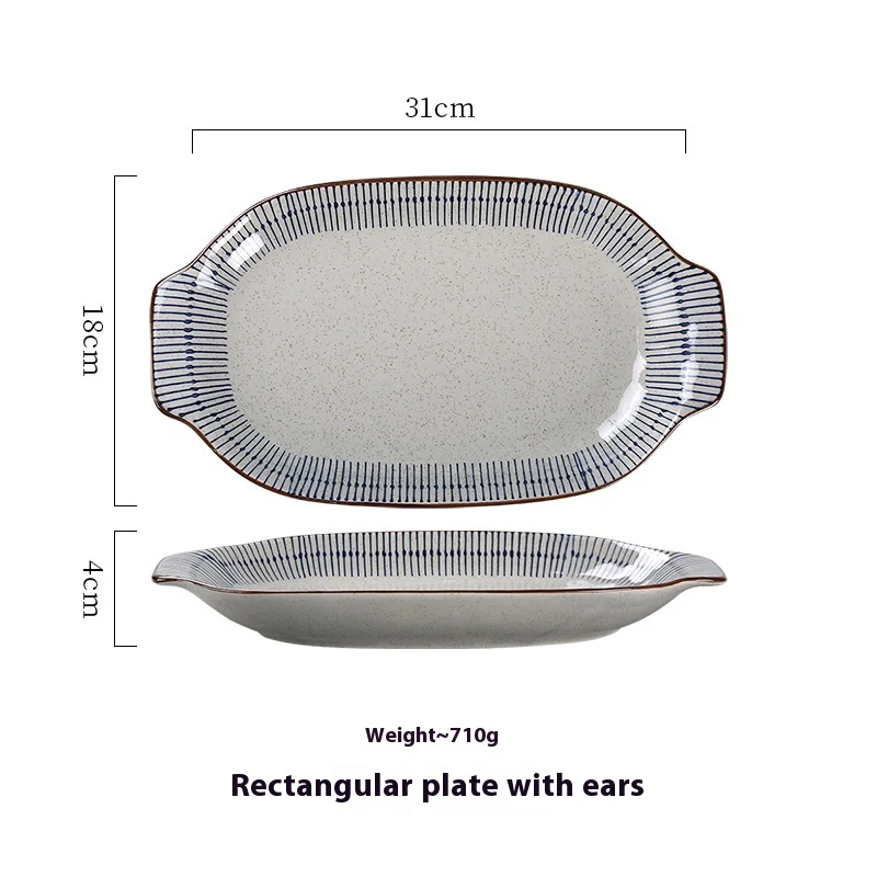 Vaisselle vintage en céramique peinte à la main, bol, assiette, sous-glaçure. Servez avec élégance et ajoutez une touche artistique à votre table.