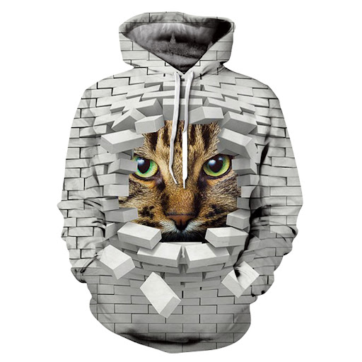 Title 10, Digital Printed Loose Couple Hooded Sweater. Co...