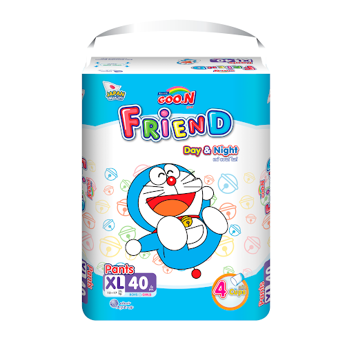 Tã bỉm quần Goon Friend XL40 (12kg - 17kg) bịch 40 miếng