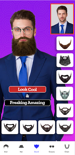 Screenshot Men hairstyle and beard editor