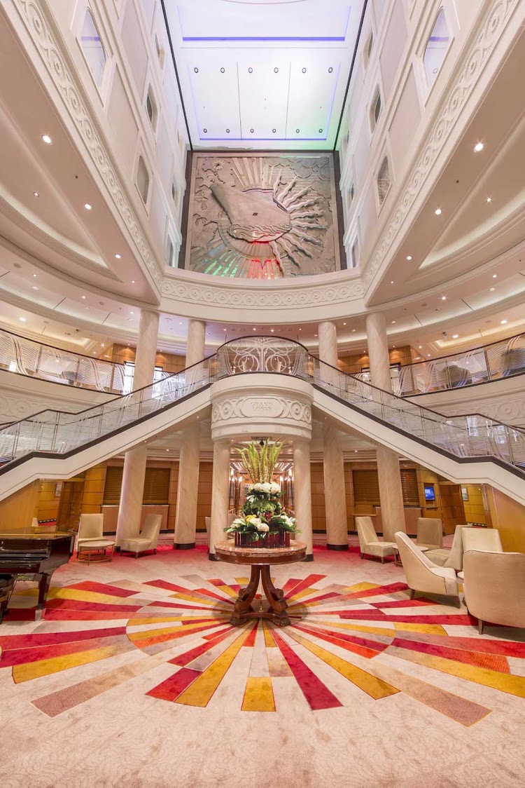 The atrium on Queen Mary 2. 