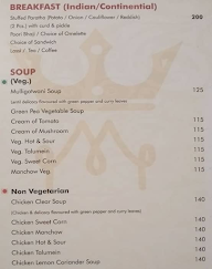 The Majestic menu 1