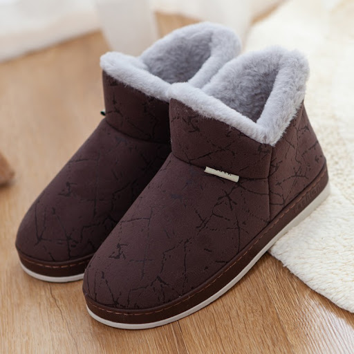 Title 11, Insulated Cotton-padded Home Woolen Slippers Ke...