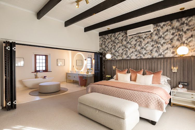 A bedroom suite at Steenberg Hotel and Vineyards.