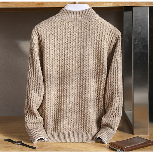 Title 8, Mens Fashion Casual Pure Wool Sweater, Offerin...