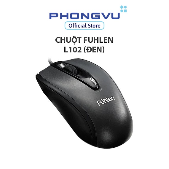 Chuột Fuhlen L102 1000 Dpi Optical Usb (Đen) - Bảo Hành 24 Tháng