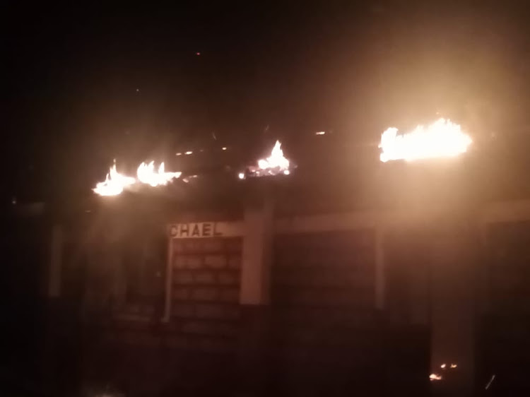 Katangi Boys High School on fire on February 11