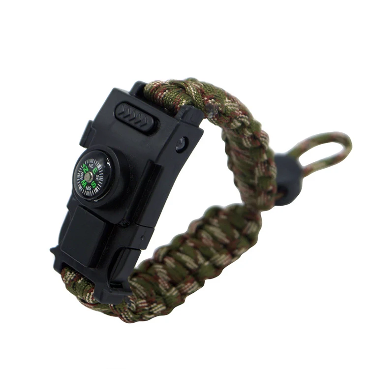 Survival Armband met Mes en Paracord Touw voor Buiten, Camping, Wandelen, Noodsituaties, Handig Outdoor Gereedschap