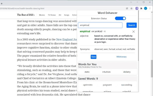 Word Enhancer: Dictionary & Vocabulary Aid