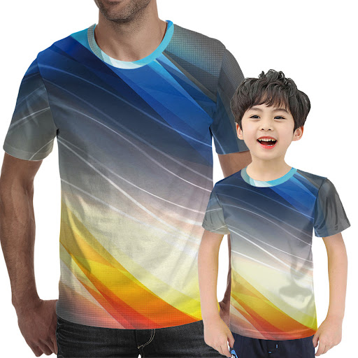 Title 3, Trend 3D Printed Loose Collarless T-Shirt. Expe...