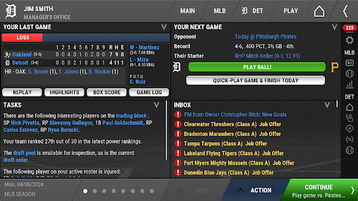 Screenshot OOTP Baseball Go 25