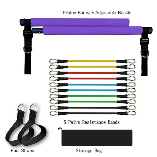 Title 7, Fitness Yoga Pilates Bar Portable Gym Accessori...