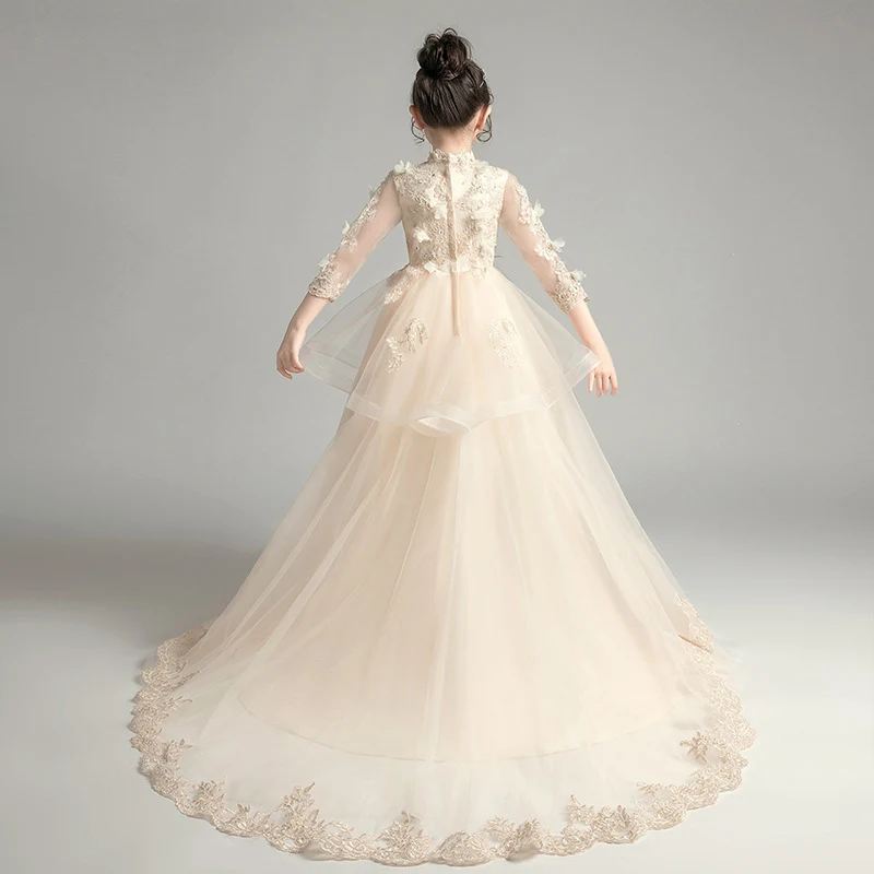 Title 8, Mädchen Prinzessinnenkleid Fluffy Gauze Blumenk...