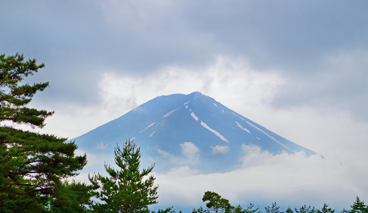 Mt. Fuji, still an active volcano, is about 100 kilometers southwest of Tokyo.