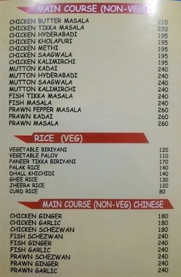 Samrudhi Restaurant menu 