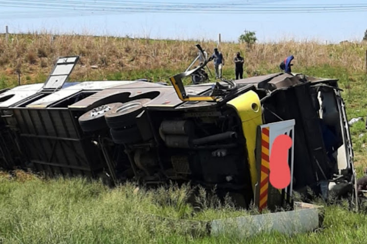 The bus in which 10 people lost their lives and about 50 were injured on the N3 highway.