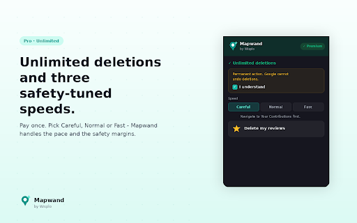 Mapwand - bulk-delete your Google Maps reviews screenshot 2