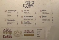 So What Cafe menu 1