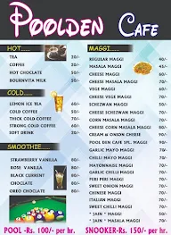 Poolden Cafe menu 1