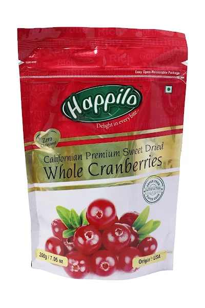 Happilo Premium Dried Whole Blueberry Cranberry Duet 200 Gm