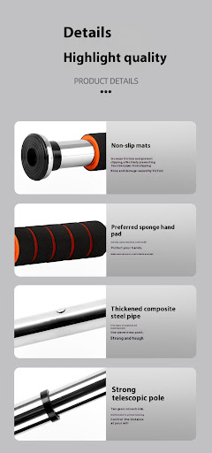 Title 3, Indoor punch-free horizontal bar for door, pull...