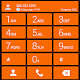 Dialer theme Cards Orange Download on Windows