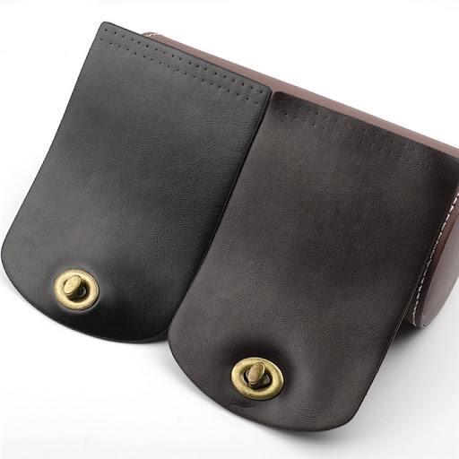 Title 4, Handmade Leather Bag Metal Flip Tightening Buck...