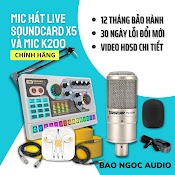 Mic Thu Âm | Micro Livestream Sound Card X5 & Mic Takstar Pc K200 Hát Livestream Điện Thoại Chuyên Nghiệp, Bao Ngoc