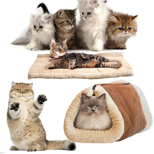 Title 5, Foldable Snooze Tunnel Mat for Cats and Dogs. C...