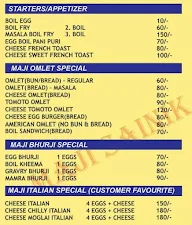 Maji Sainik Omlet Centre menu 1