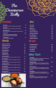 The Champaran Belly menu 1