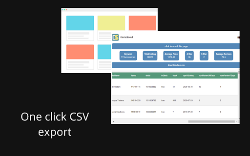 One click CSV export 