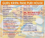 Guru Kripa menu 1