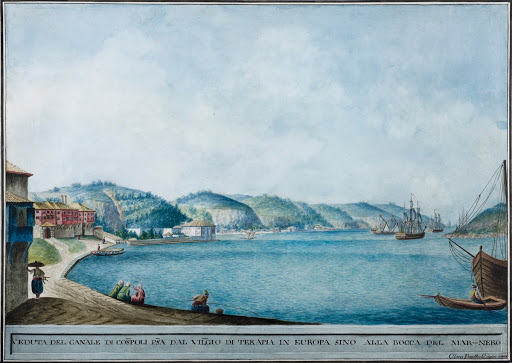 View of the Bosphorus as seen from Tarabya until the entrance of the Black Sea
