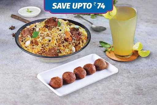 Non Veg Half Kg Biryani + Kebab Meal + Beverage Meal