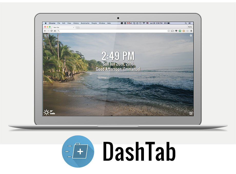 DashTab ~ A New Tab Page for Chrome Preview image 1