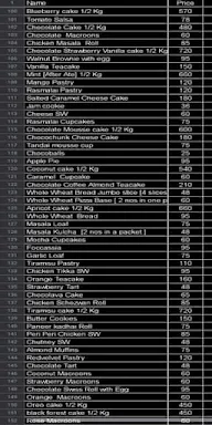 Fantasy Bakery N Patisserie menu 3