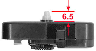 Japanese type movement with a 6.5mm length shaft