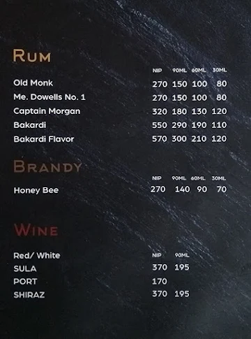 Kamini Family Resto & Bar menu 